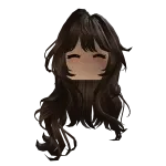 Cute Long Wavy Brown Hair With Blush 3.0