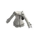 🍀Off-shoulder Knit Ruffle Dress w Minibag