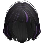 ♡ Short hair short bob with bangs in black