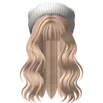 Lush Long Wavy Hair with Beanie (Blonde)
