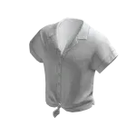 Tie-Front Top - White