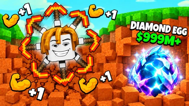 +1 Pickaxe Swing for Eggs
