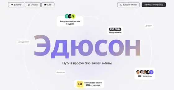 Сайт школы Eduson Academy