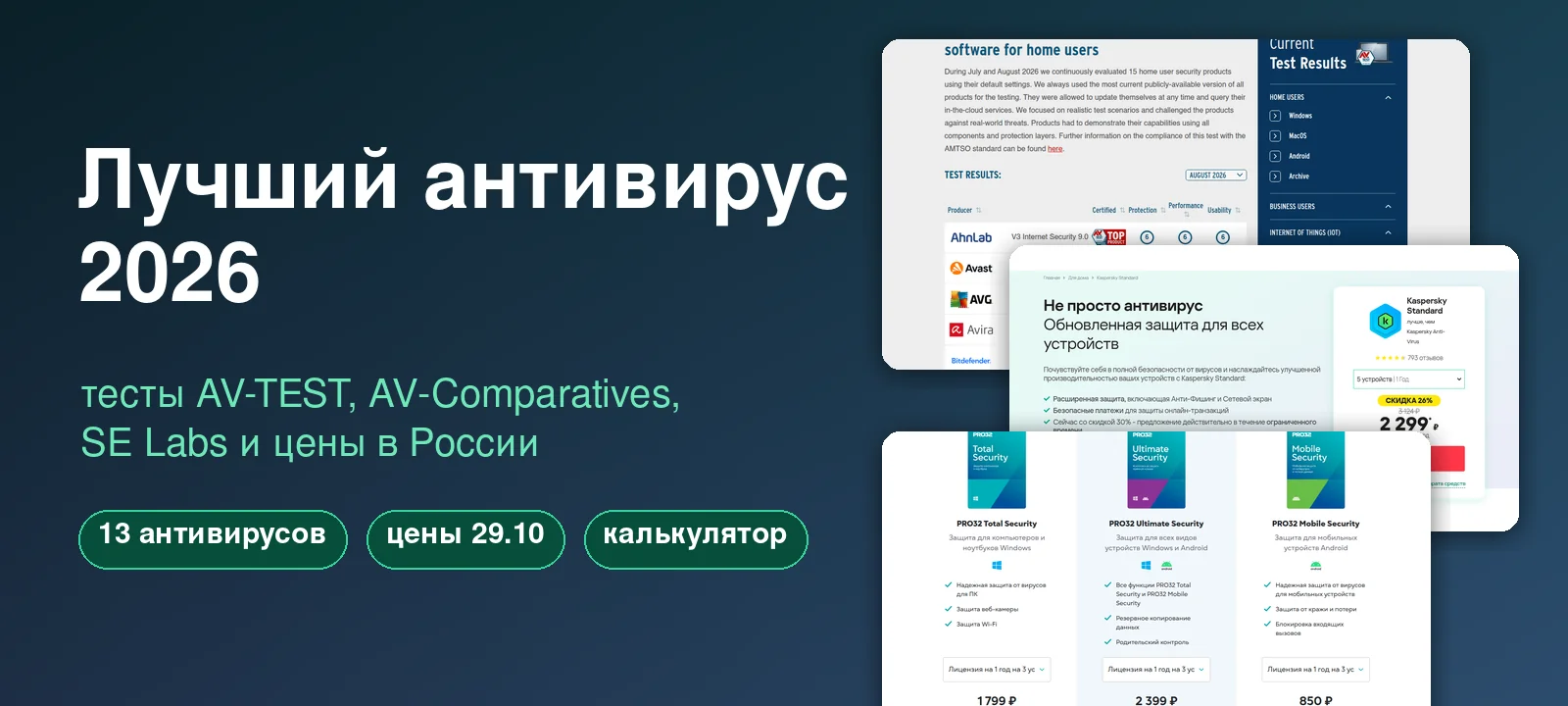 Лучший антивирус 2026: тесты AV-TEST, AV-Comparatives, SE Labs и цены в России
