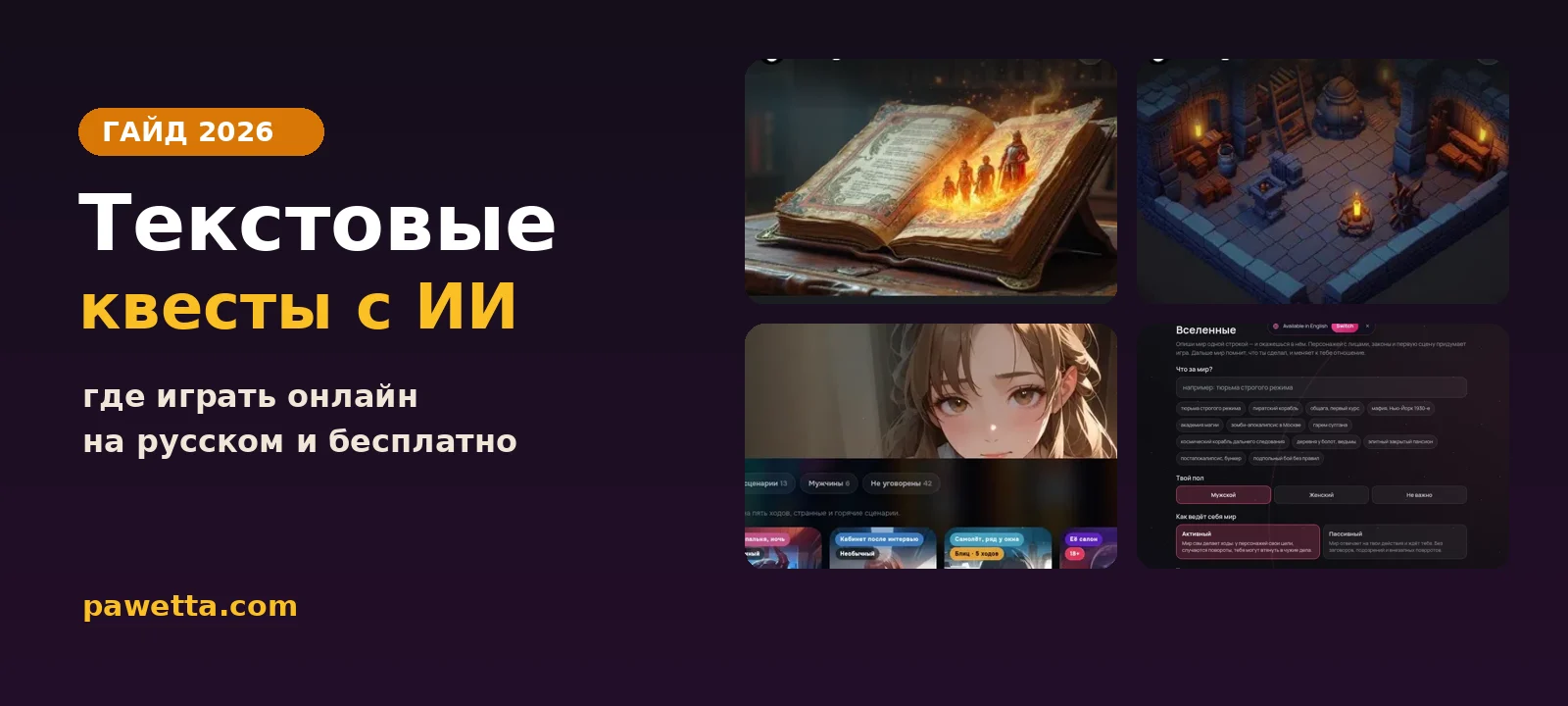 Текстовые квесты с ИИ: где играть онлайн на русском и бесплатно