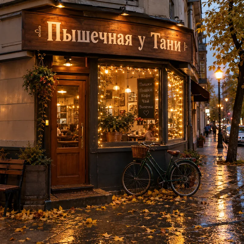 Кофейня с вывеской от GPT Image 2.5