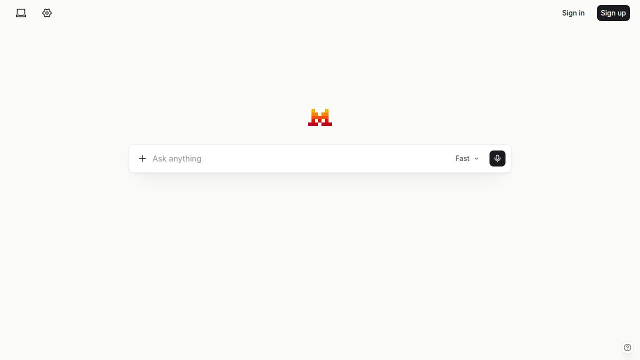 Чат Mistral Vibe: поле Ask anything