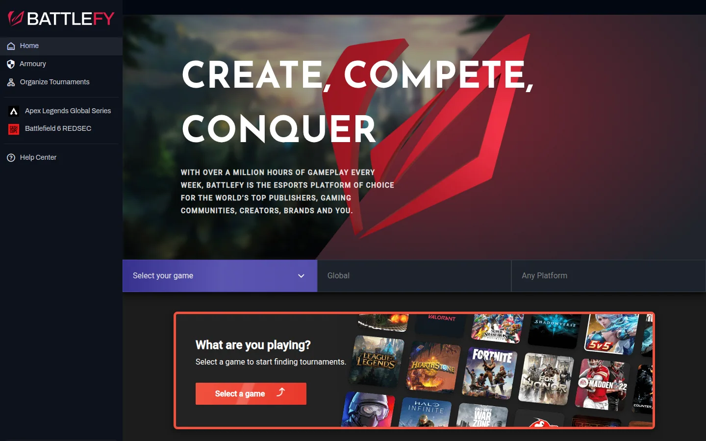 Battlefy — турнирная витрина