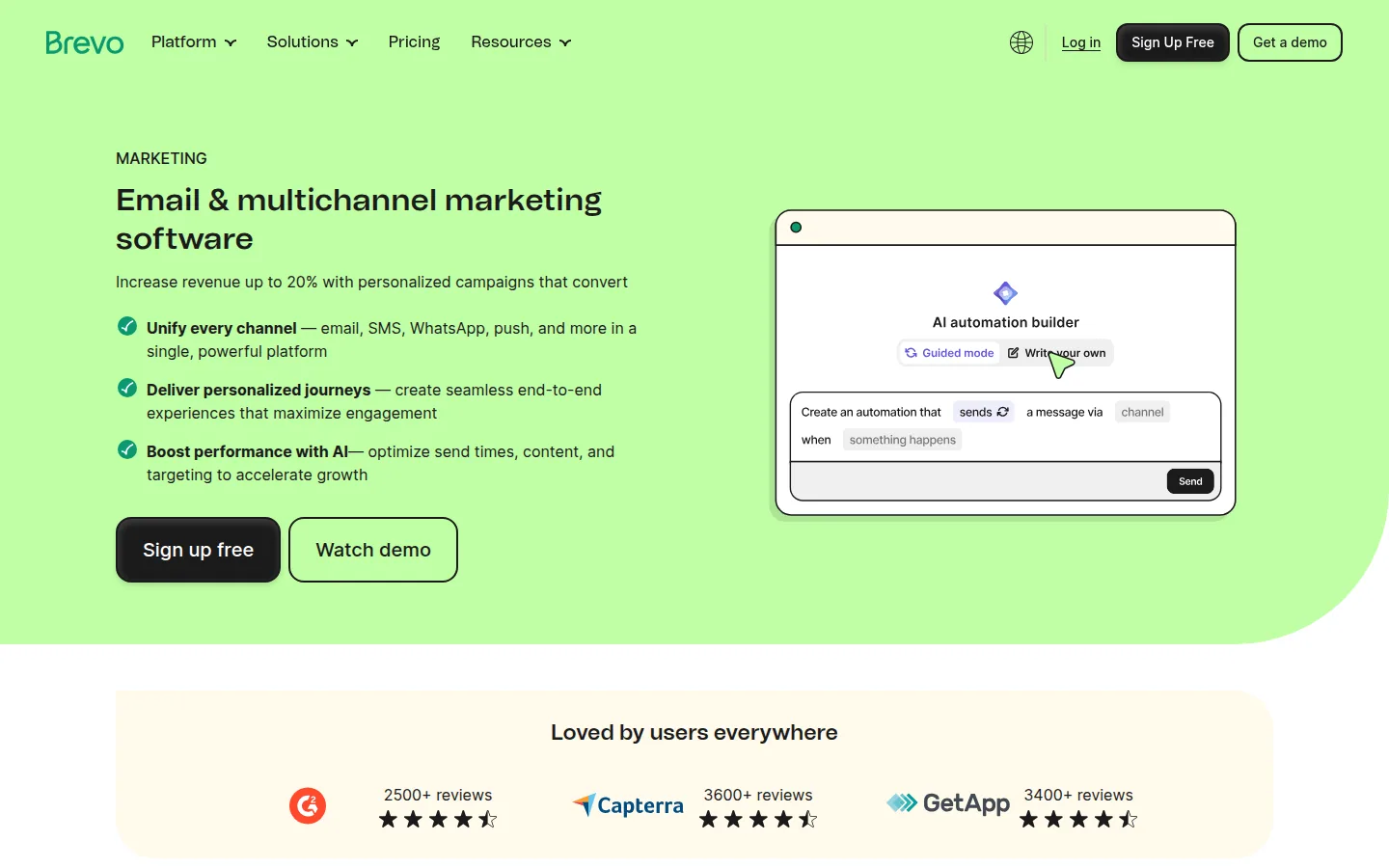 Маркетинговая платформа Brevo