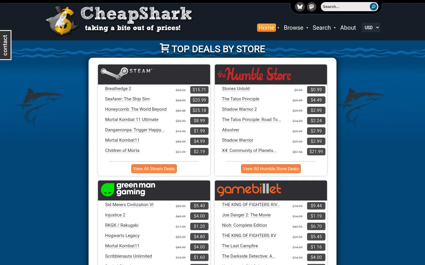 CheapShark — каталог скидок