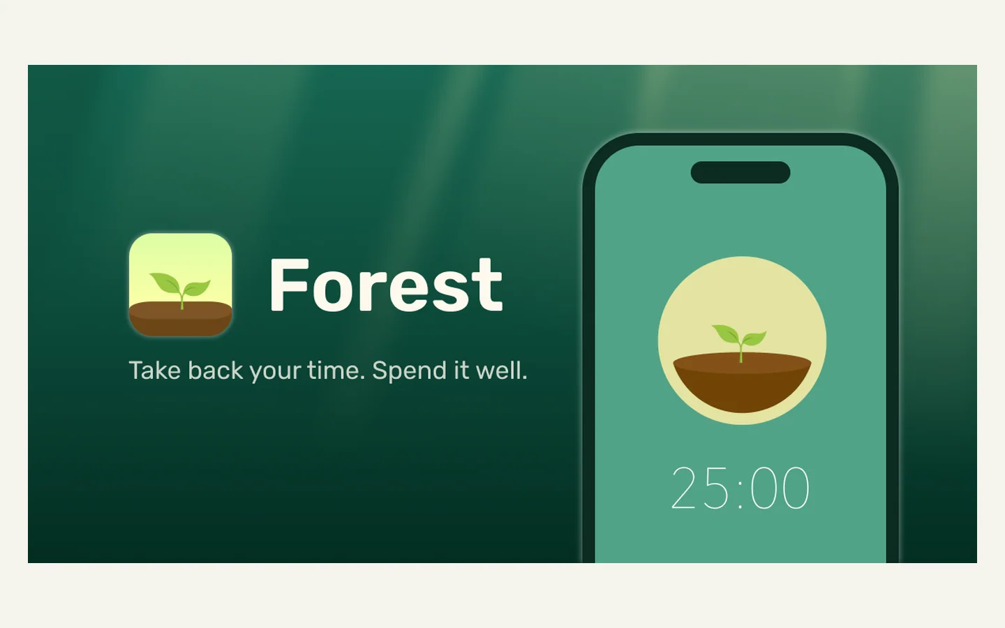 Официальная продуктовая иллюстрация сервиса Forest