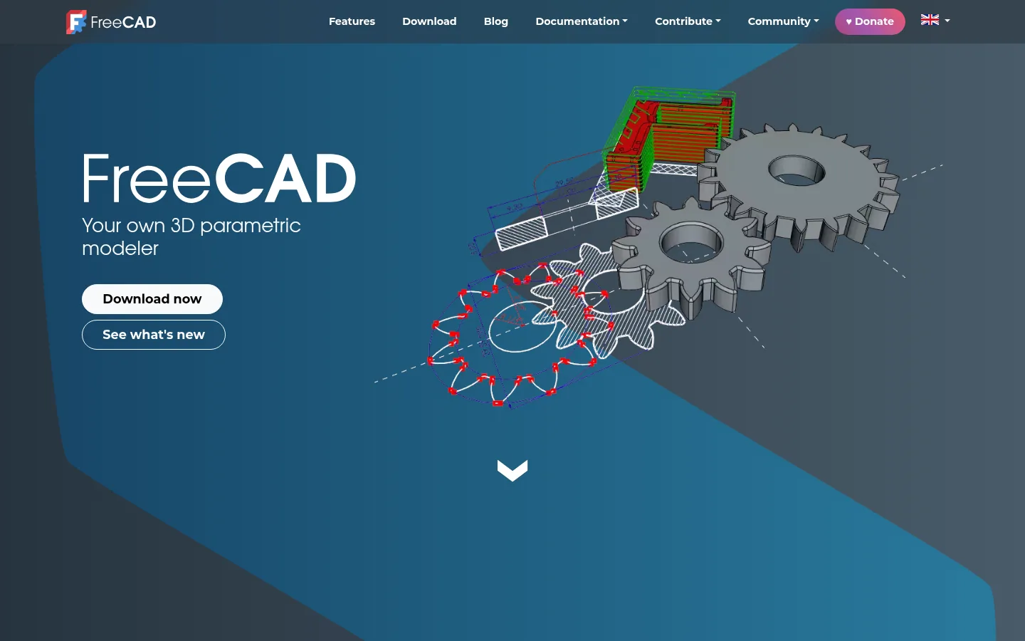 Главная страница сервиса FreeCAD