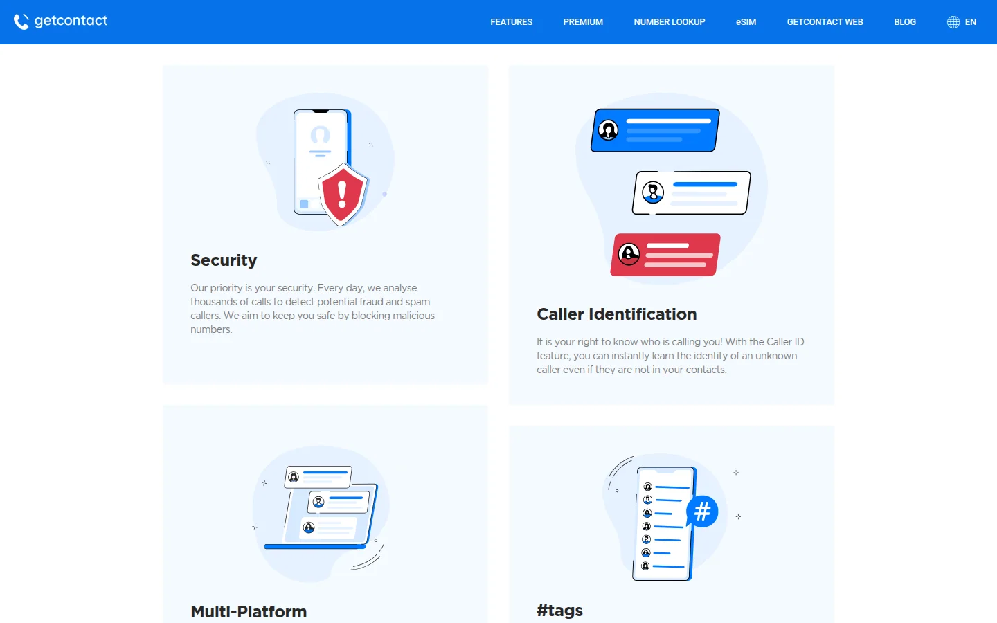 Getcontact — настройки антиспама