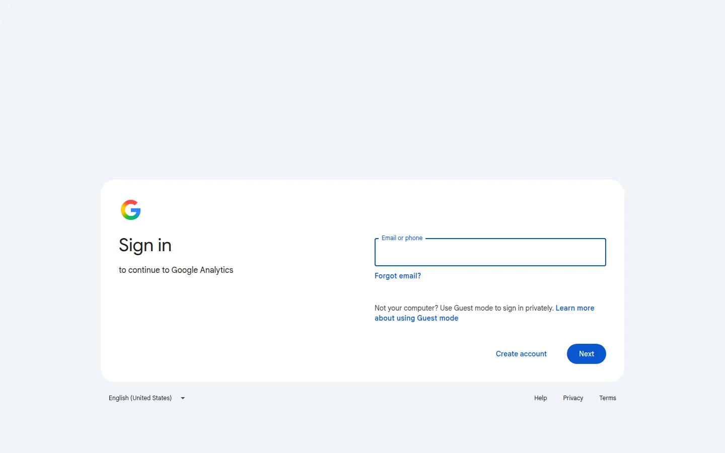 Главная страница сервиса Google Tag Manager