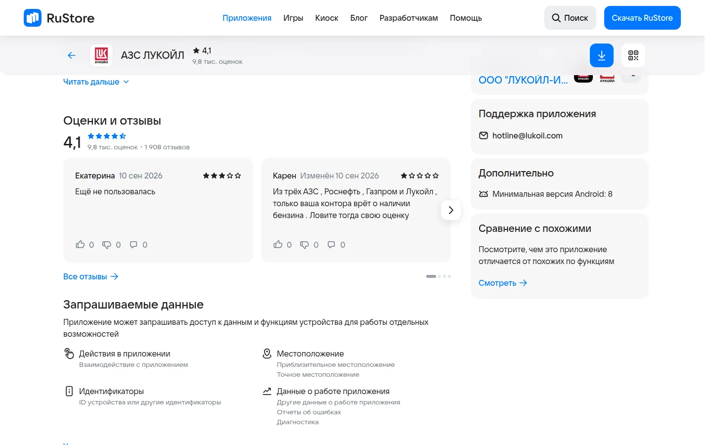 АЗС ЛУКОЙЛ — функции и отзывы