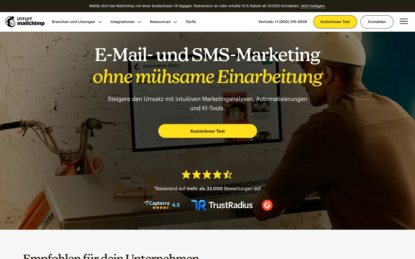 Платформа Mailchimp для email-маркетинга
