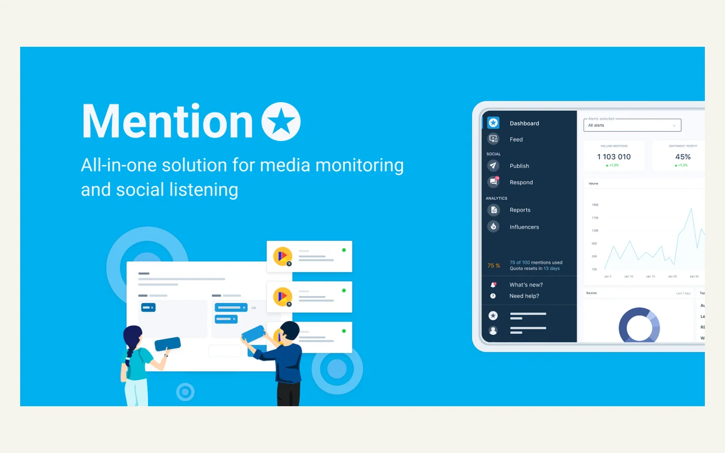 Официальная продуктовая иллюстрация сервиса Mention