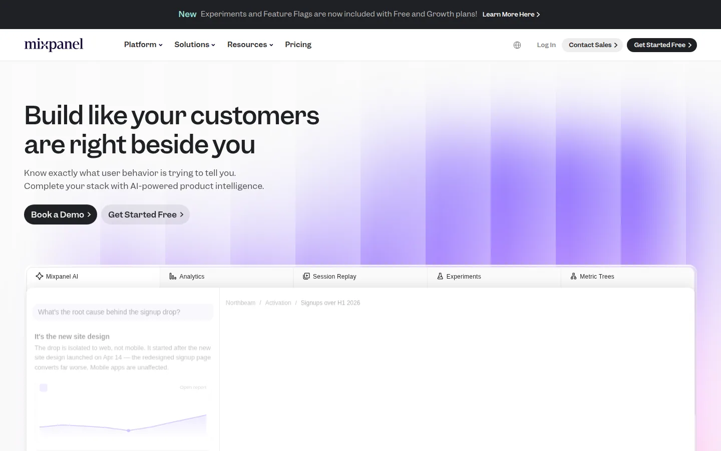 Платформа продуктовой аналитики Mixpanel