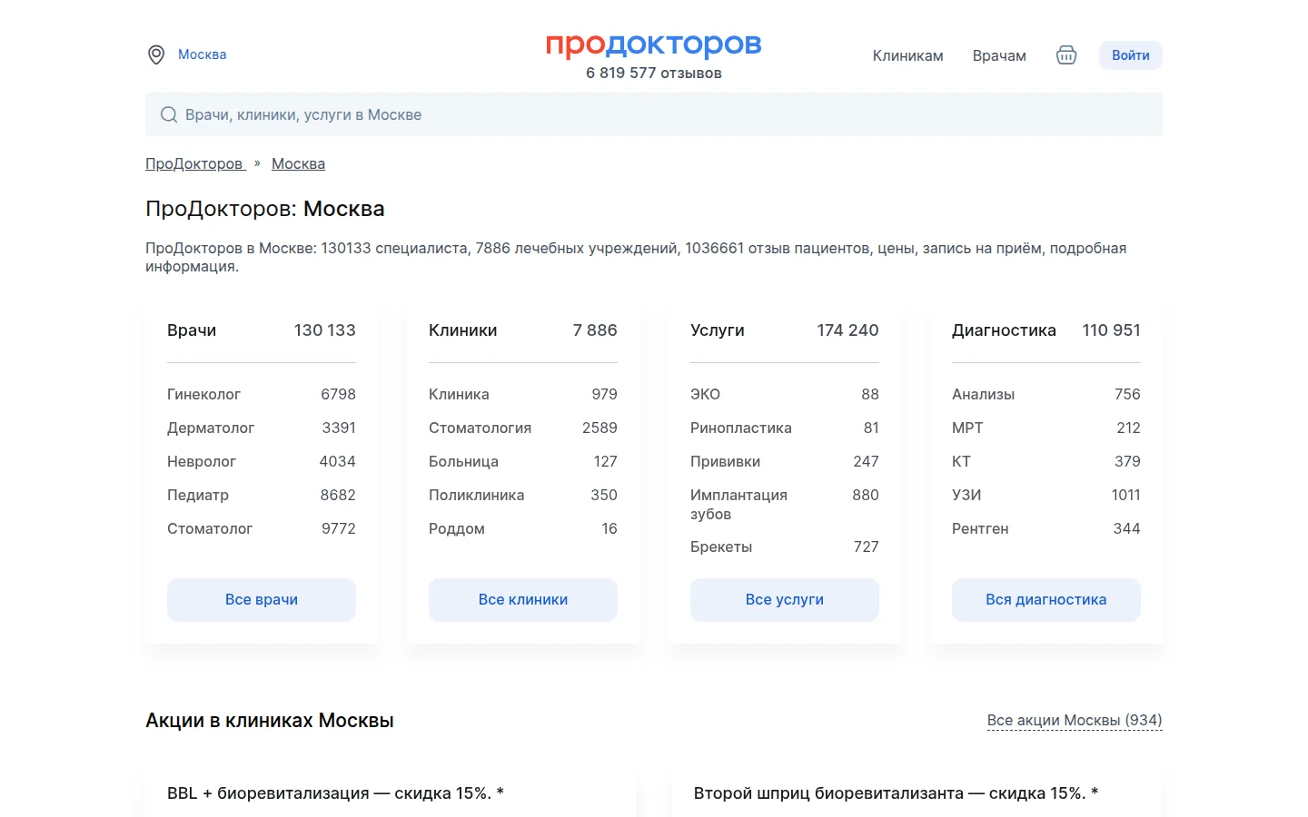 ПроДокторов — запись на приём