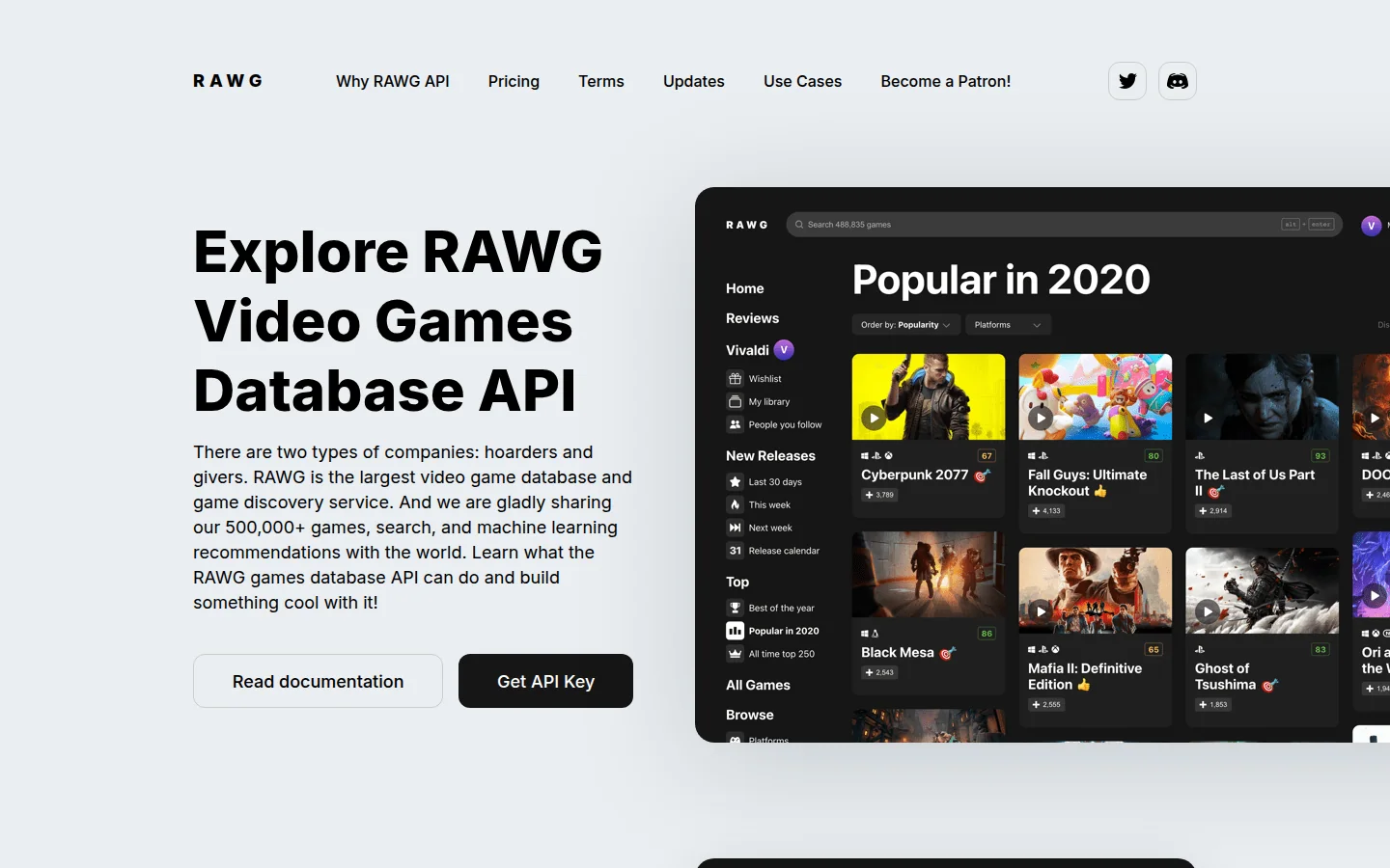 Документация RAWG API