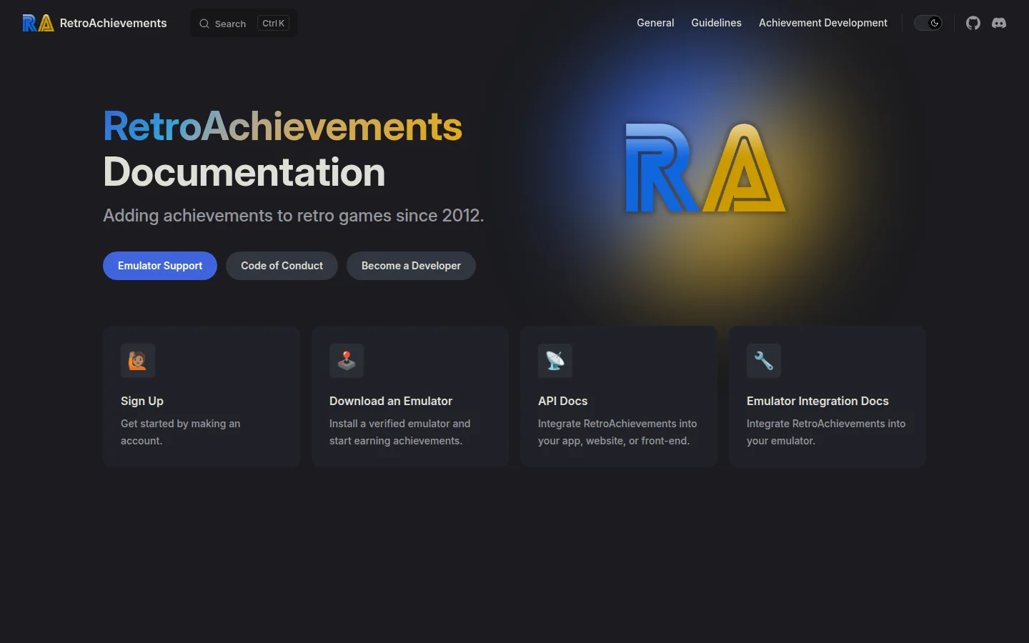 RetroAchievements — профиль достижений