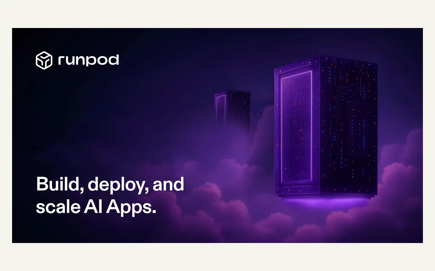 Официальная продуктовая иллюстрация сервиса Runpod