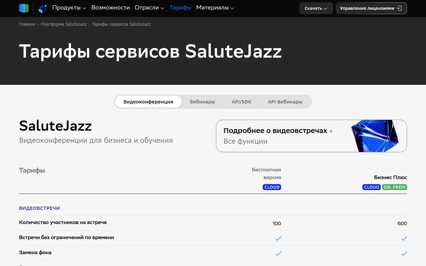 Тарифы SberJazz