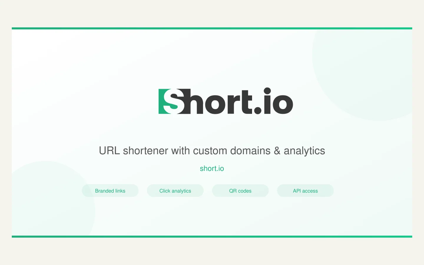 Официальная продуктовая иллюстрация сервиса Short.io