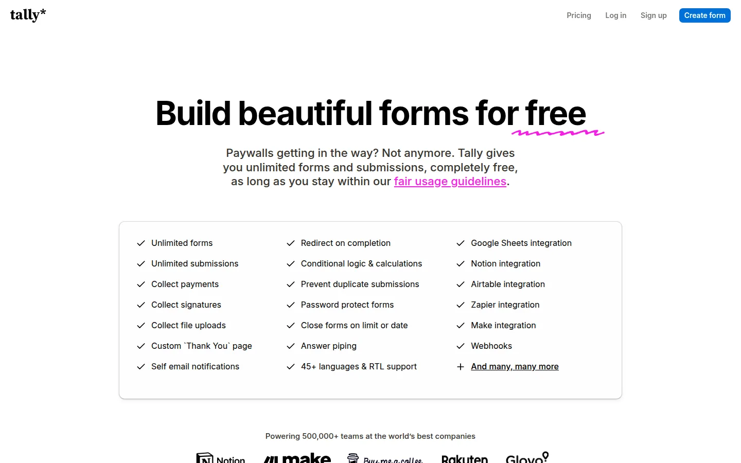 Тарифы Tally Free Pro Business
