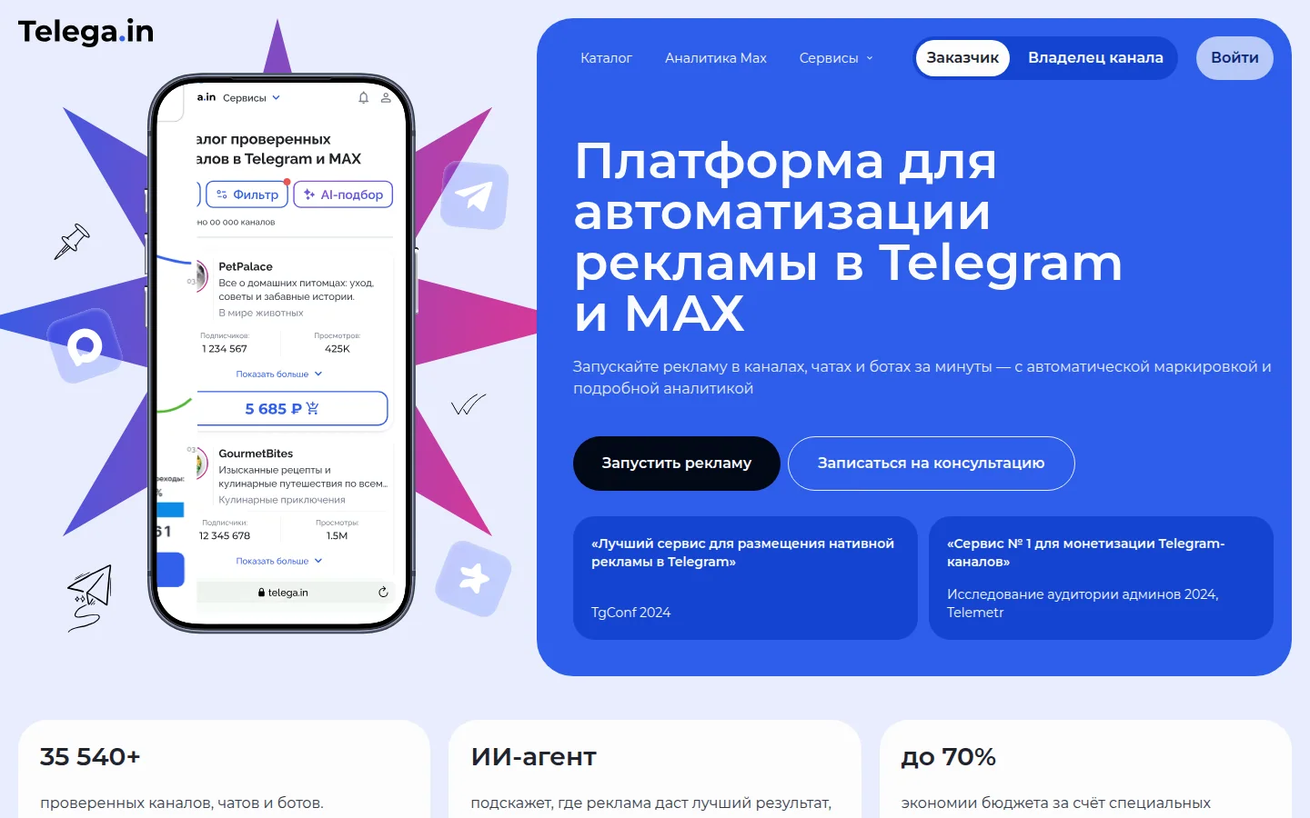 Telega.in — рекламная платформа