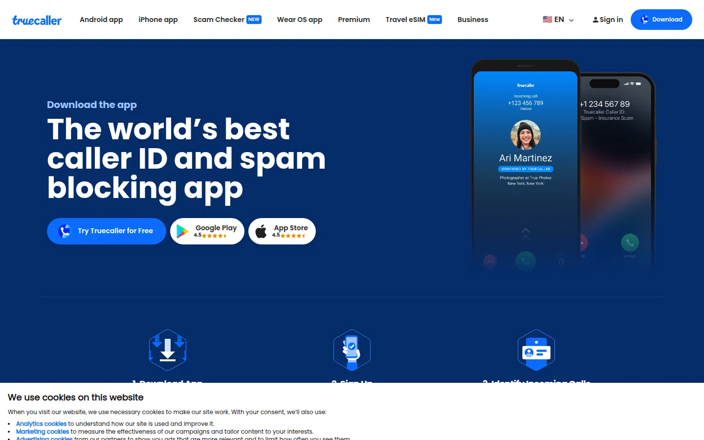 Truecaller — определение входящего звонка
