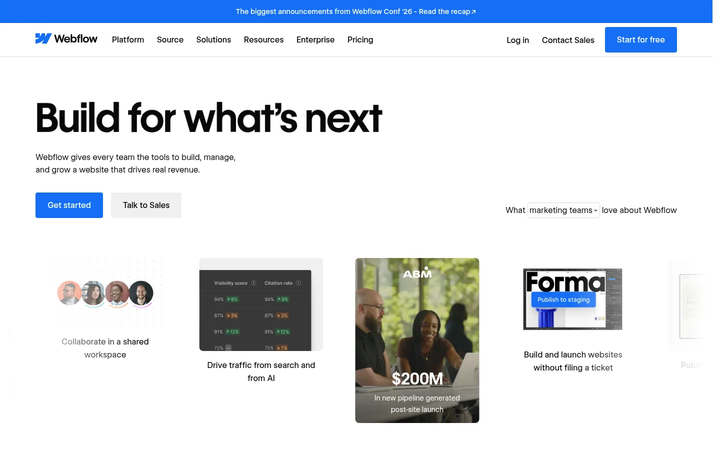 Платформа Webflow для визуальной разработки сайтов