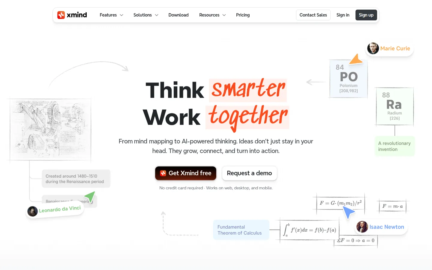 Главная страница сервиса Xmind