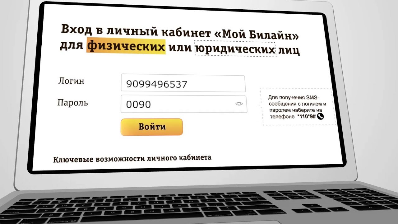 Личный кабинет «Мой билайн»