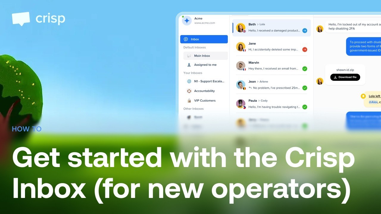 Getting Started with the Crisp Inbox