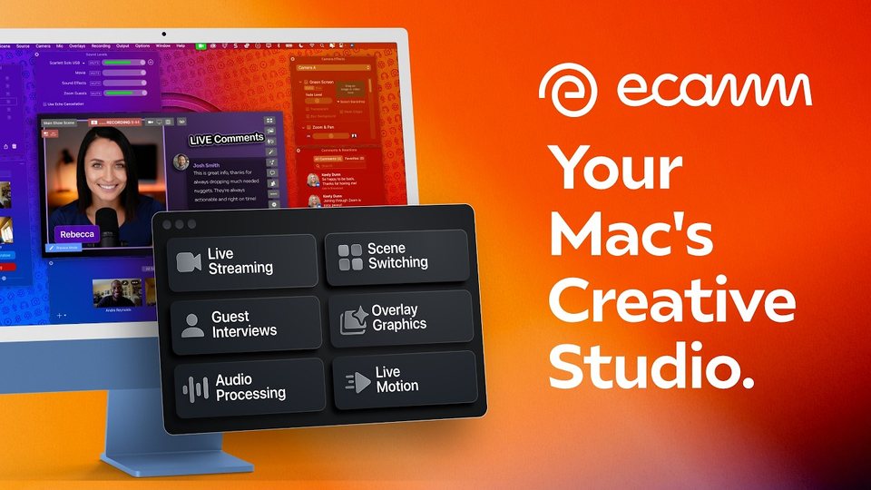 Ecamm: студия для прямых эфиров на Mac