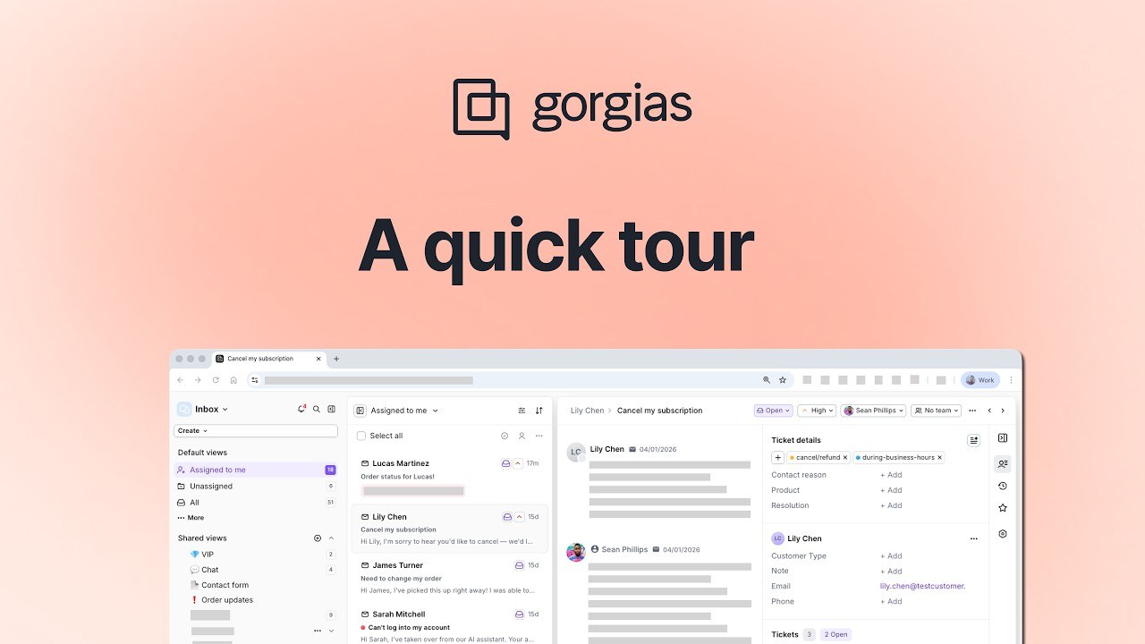A quick tour of Gorgias Helpdesk