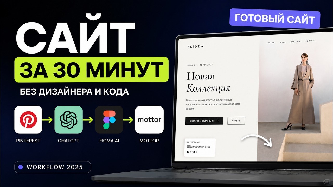 Сайт с помощью Mottor AI