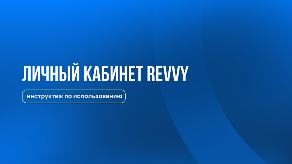 Личный кабинет Revvy: инструктаж по использованию