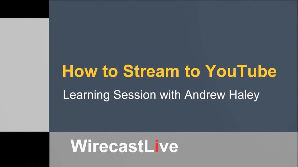 Как отправить эфир на YouTube из Wirecast