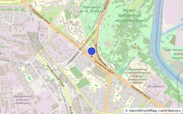 Выставка на Домодедовской на карте