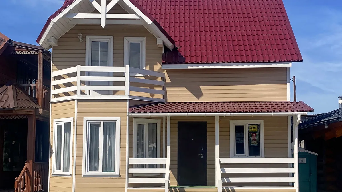 Каркасный дом 8×8 м на 122 м², строение 4