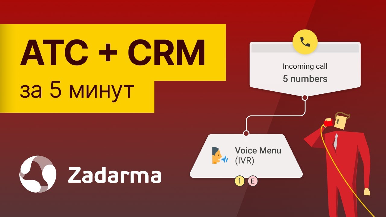 Настройка АТС и CRM Zadarma за 5 минут — пошаговое руководство