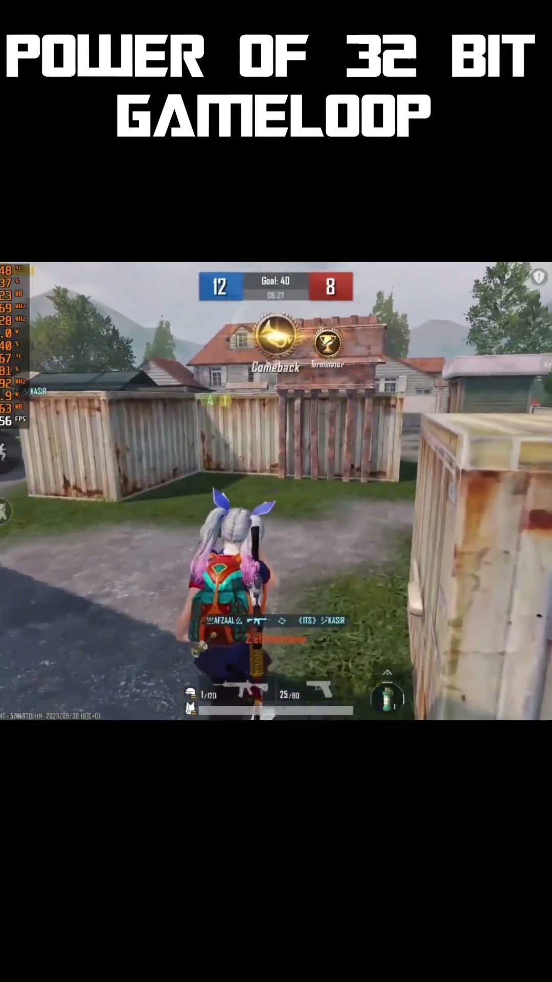 GAMELOOP 32 BIT VS 64 BIT GAMELOOP FPS COMPARISON  #viral #gameloop  #pubgmobile
