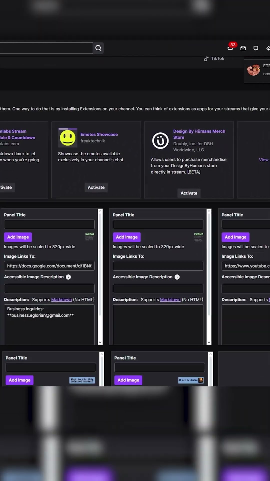 HOW TO ADD A TIP PANEL TO YOUR CHANNEL #twitch #streaming #streamelements
