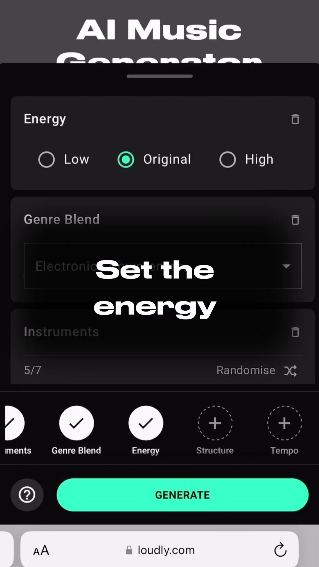 Create music with Loudly AI