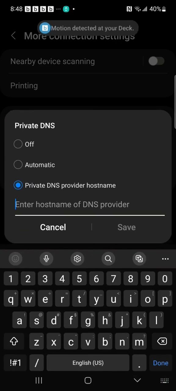 Enable Quad9 Private DNS On Samsung Galaxy Phone